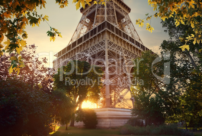 Eiffel Tower in the autumn