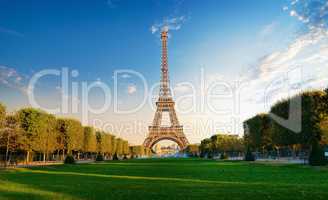 Eiffel Tower in the morning