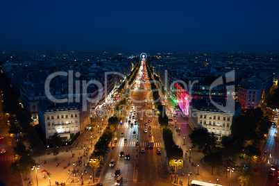 Champs Elysees from above