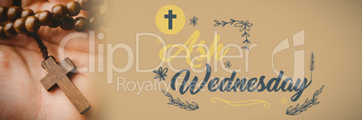 Composite image of easter message