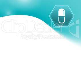 medicine tablet drug interface hexagon icon