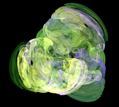 image of one Digital Fractal on Black Color