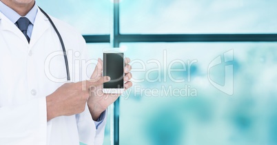 Doctor holding tablet