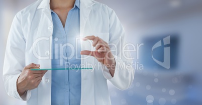 Doctor holding tablet