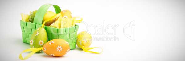 Easter eggs in a basket