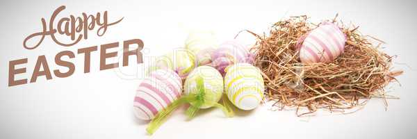 Composite image of happy easter graphic