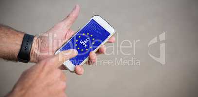Composite image of european union locked