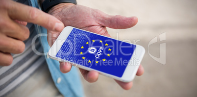 Composite image of european locked gdpr