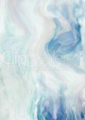 Vertical blank blue brush art paper background