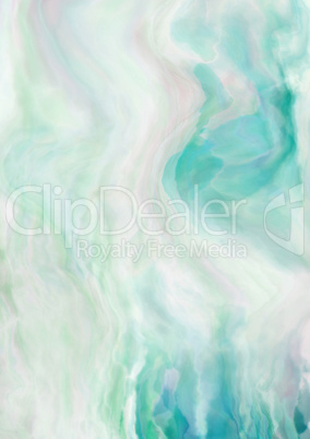 Vertical blank green brush art paper background