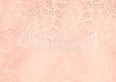 Horizontal pastel gradient pink leave plant style textured backg