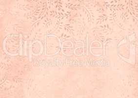 Horizontal pastel gradient pink leave plant style textured backg