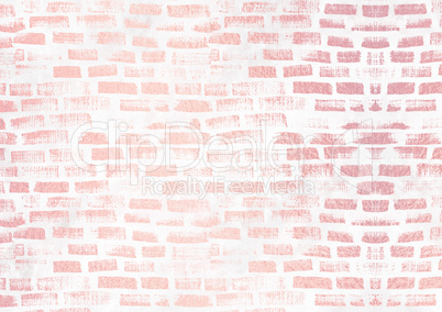Horizontal pastel gradient pink brick wall style textured backgr