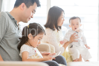 Happy Asian family lifestyle