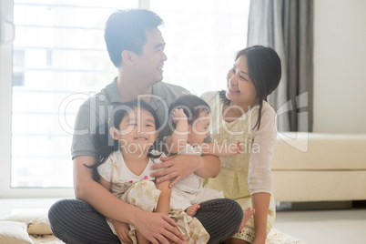 Happy Asian family portrait