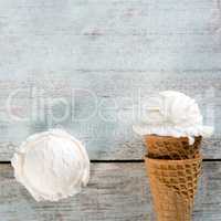 yogurt ice cream wafer cone