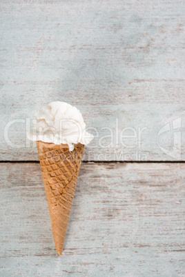 Milk ice cream cone