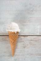 Milk ice cream cone