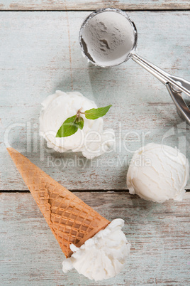 yogurt ice cream cone