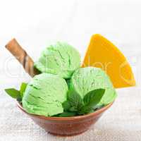 Pistachio ice cream bowl