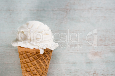 Coconut ice cream cone
