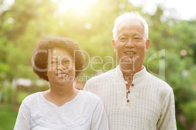 Happy mature Asian couple.