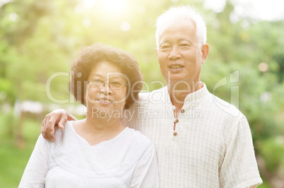 Happy senior Asian couple.