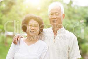 Happy senior Asian couple.