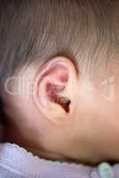 Newborn baby ear
