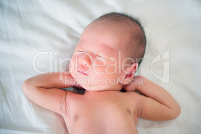 One week old newborn baby