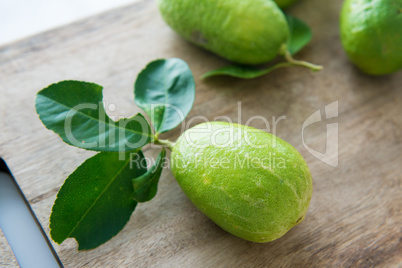 organic green lemons