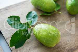 organic green lemons