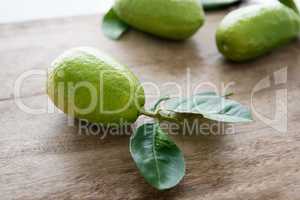 Pesticide free organic green lemons