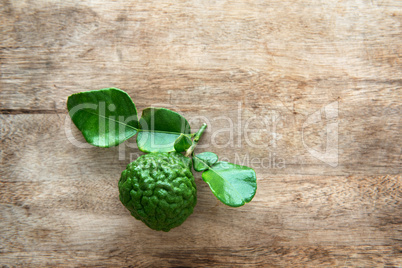 Top view kaffir lime