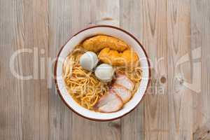 Top view Curry Noodles cuisine