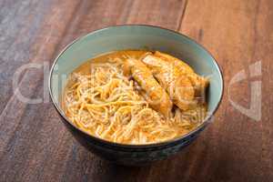 Spicy Curry Laksa Noodles Asian food