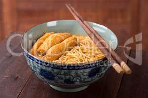 Hot and Spicy Curry Laksa Noodles Asian cuisine
