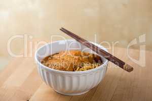 Hot and Spicy Curry Laksa Noodles cuisine