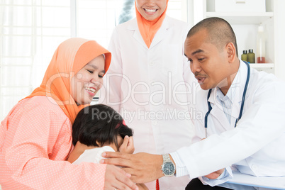 Children crying at hospital