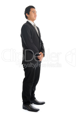 Asian businessman side view