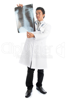Full body medical doctor and xray