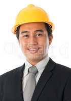 Asian man with safety helmet