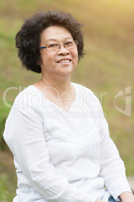 Asian elderly woman