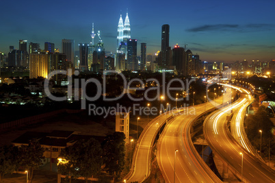 Kuala Lumpur city sunset