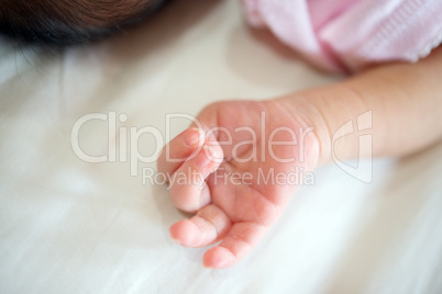 Newborn baby hand