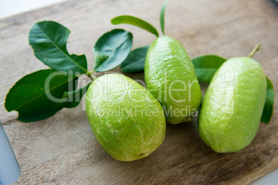 Fresh organic green lemons