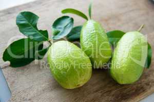 Fresh organic green lemons