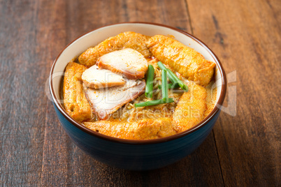 Hot Curry Laksa Noodles Asian food