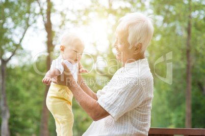 Grandparent and grandchild.