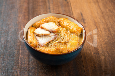 Hot Curry Laksa Noodles Asian cuisine